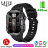 2026 Rugged Military reloj inteligente Hombre exterior Watches Lp68 impermeable 2.01" Al Voice Bluetooth Call Smartwatch for Android Los