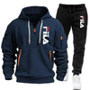 Conjunto de dos piezas de sudadera con capucha de manga larga, jersey y pantalones