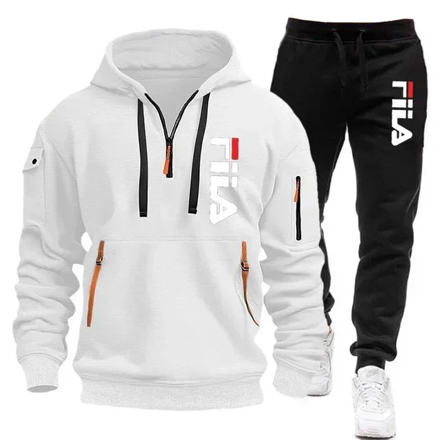 Conjunto de dos piezas de sudadera con capucha de manga larga, jersey y pantalones