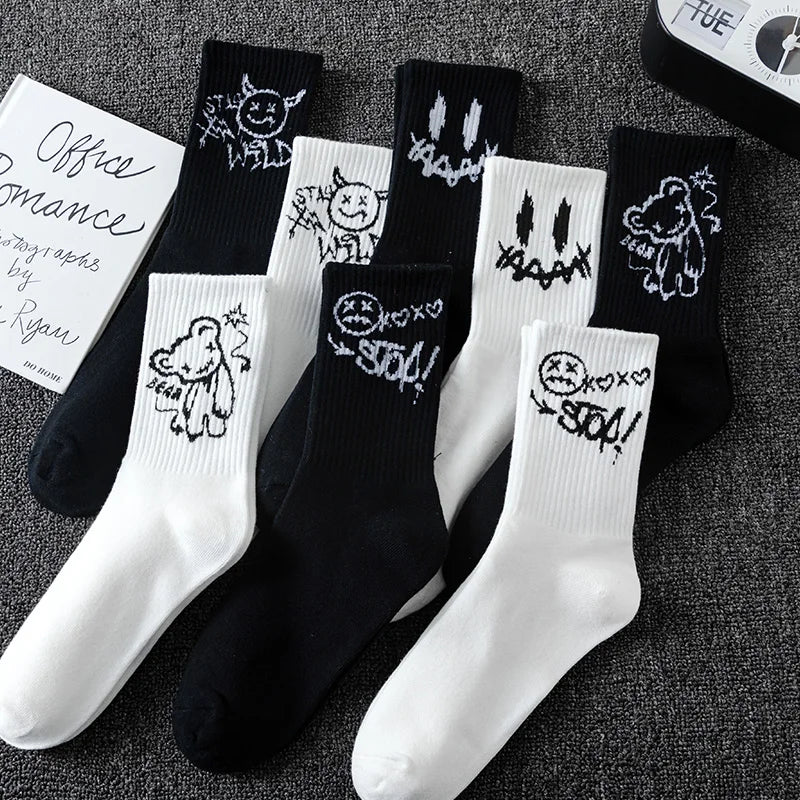 Pack 10 Pares de Calcetines Deportivos Hombre – Diseño Graffiti Ghost Face