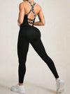 Jumpsuit Deportivo con Espalda de Tirantes y Efecto Moldeador