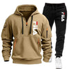 Conjunto de dos piezas de sudadera con capucha de manga larga, jersey y pantalones