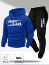 Conjunto Deportivo Diesel 1978 – Sudadera con Capucha + Jogger Hombre (Gris)