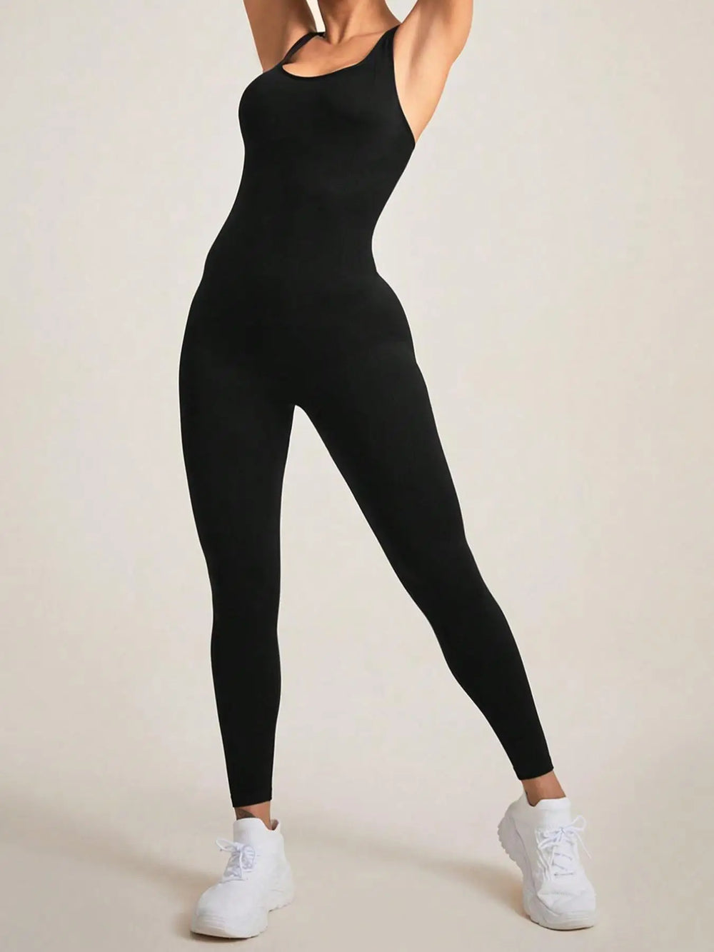 Jumpsuit Deportivo con Espalda de Tirantes y Efecto Moldeador