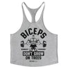 Camiseta Stringer gimnasio "Biceps Don't Grow on Trees"