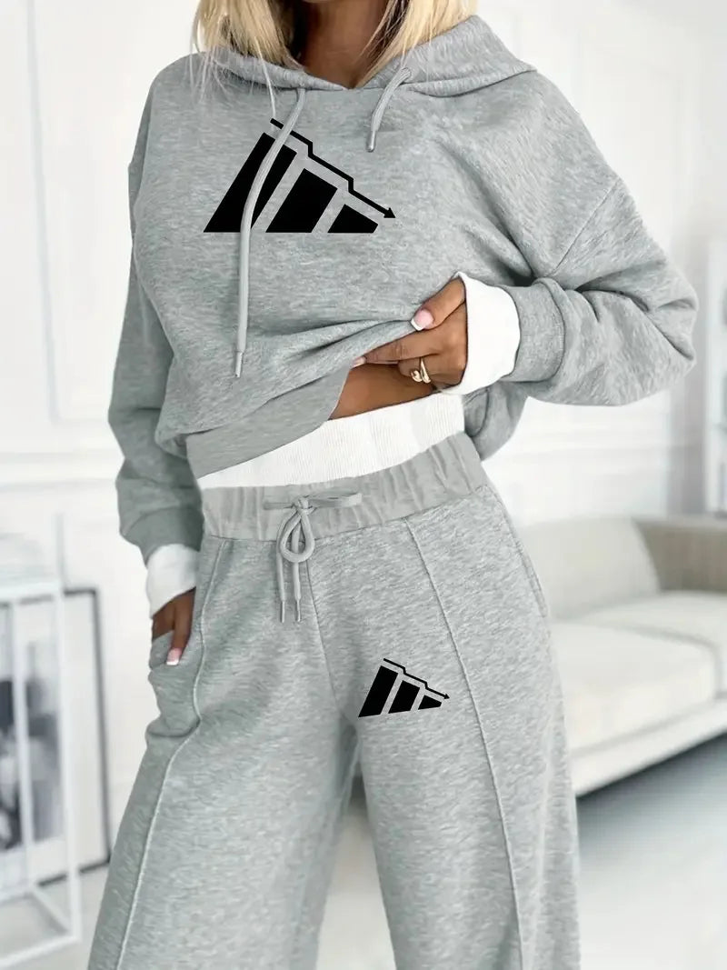 Sudadera con Capucha y Pantalón con Estampado A67