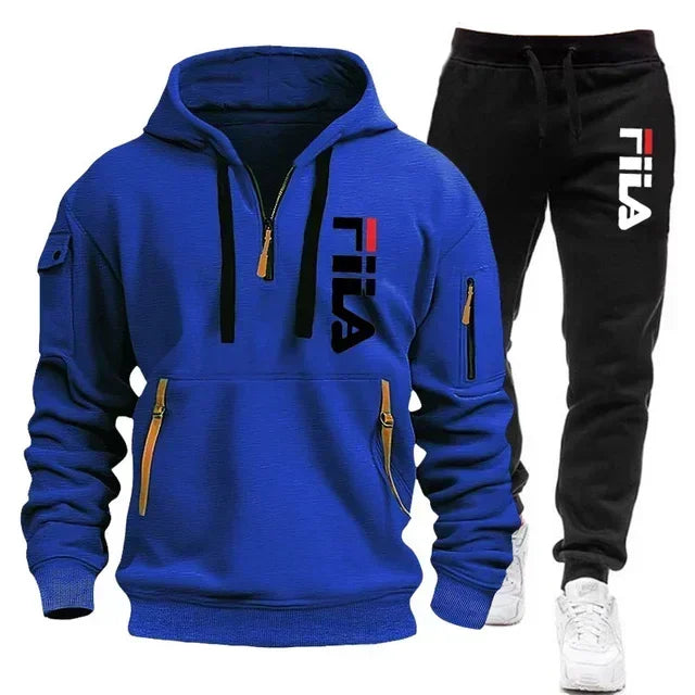 Conjunto de dos piezas de sudadera con capucha de manga larga, jersey y pantalones