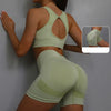 Conjunto de 2 Piezas: Top Deportivo y Shorts de Fitness