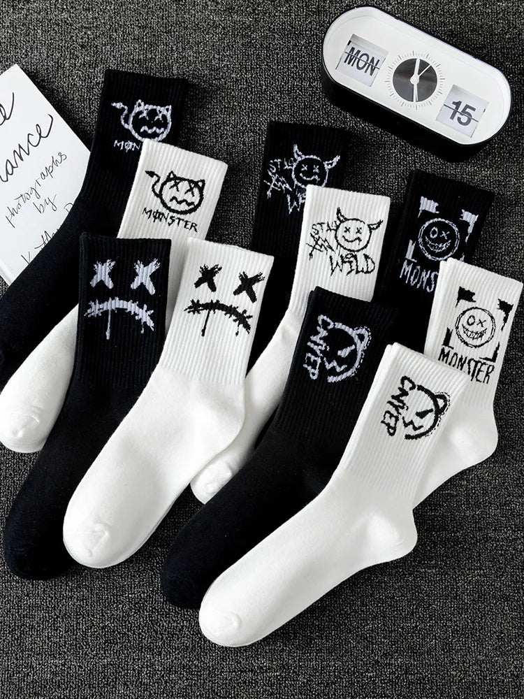 Pack 10 Pares de Calcetines Deportivos Hombre – Diseño Graffiti Ghost Face