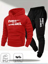 Conjunto Deportivo Diesel 1978 – Sudadera con Capucha + Jogger Hombre (Gris)