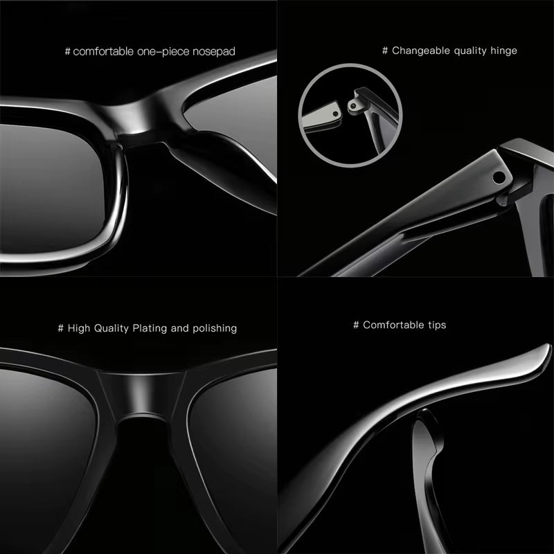 Real Polaroized Sunglasses Hombre and Mujer Polarized Sunglasses Cuadrado Sun Glasses Eyewear Oculos De Sol