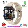 2026 Rugged Military reloj inteligente Hombre exterior Watches Lp68 impermeable 2.01" Al Voice Bluetooth Call Smartwatch for Android Los